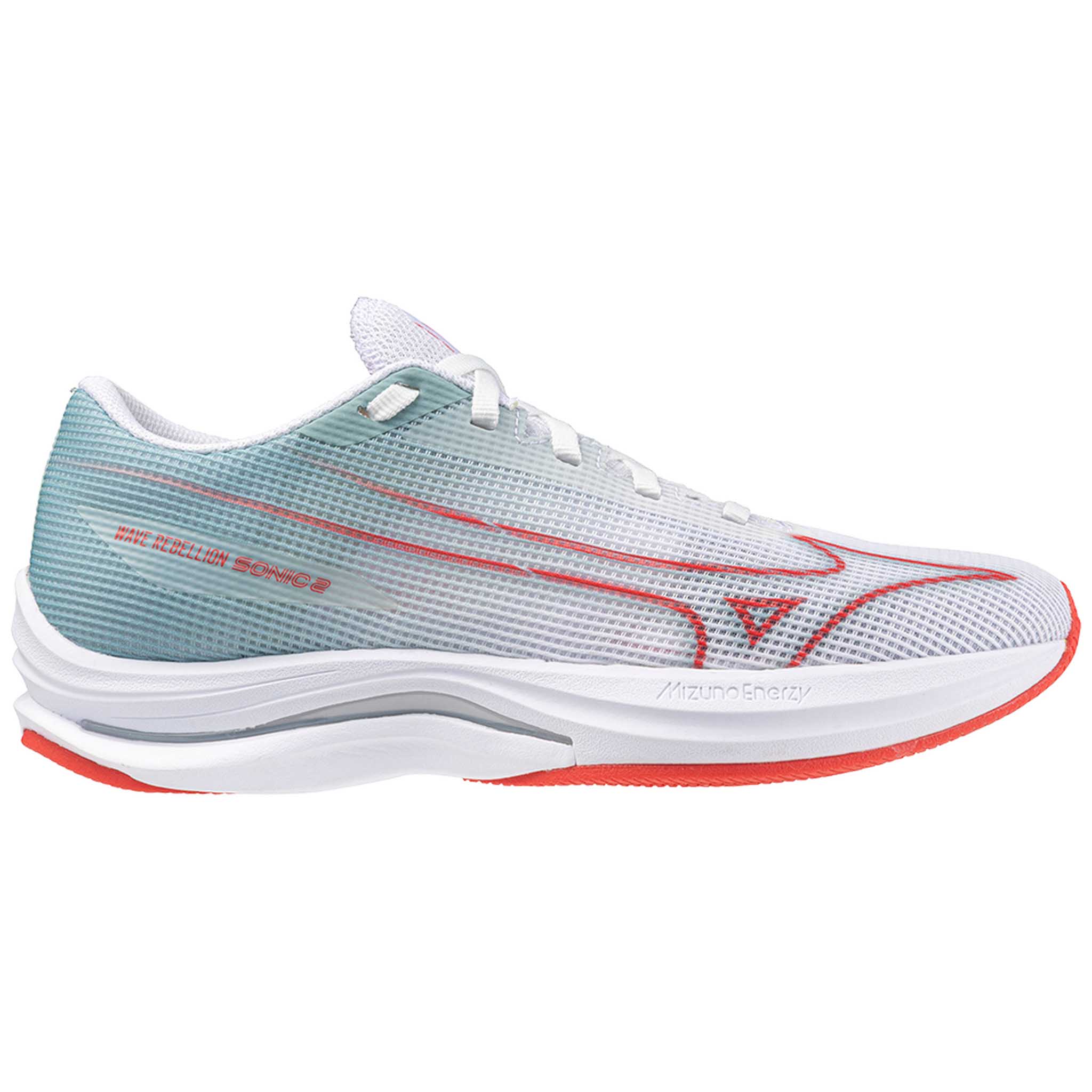 Mizuno Wave Rebellion Sonic 2 Running Shoes Women s 9 White Cayenne