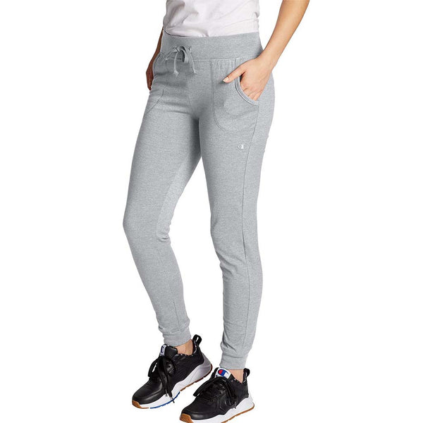 Champion women's heathered jersey best sale jogger pant