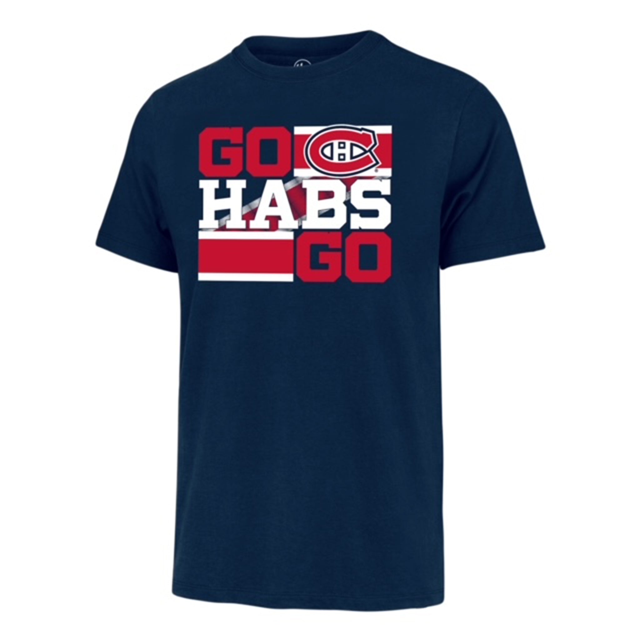 47 Brand NHL Montreal Canadiens Go Habs Go T Shirt Soccer Sport Fitness