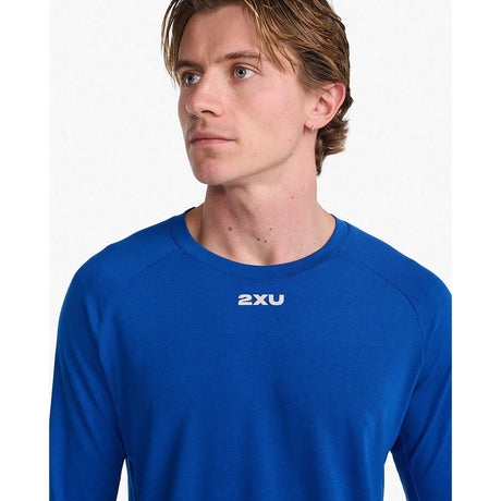 2XU Ignition Base Layer t-shirt manches longues surf silver reflective homme col