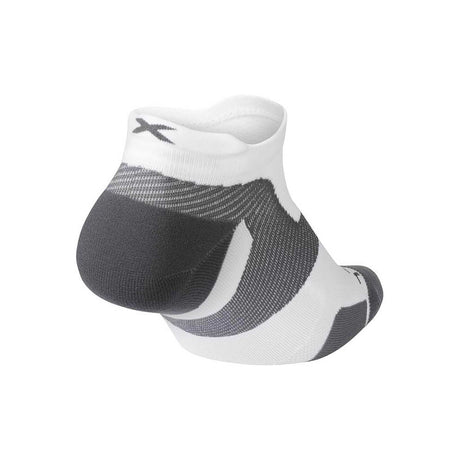 2XU Vectr Light Cushion bas court de course à pied unisexe blanc gris dos