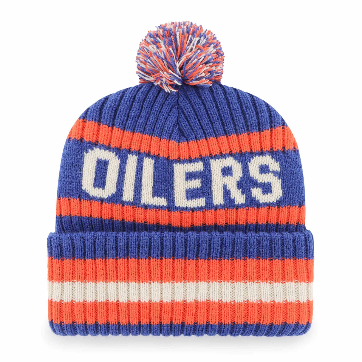 47 Brand Oilers Bering Cuff Knit Beanie - Blue / Orange