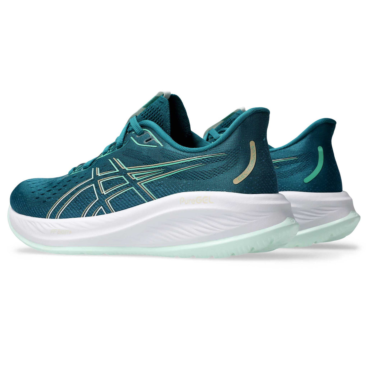 ASICS Gel Cumulus 26 chaussures de course à pied pour femme latéral - Rich Teal / Pale Mint