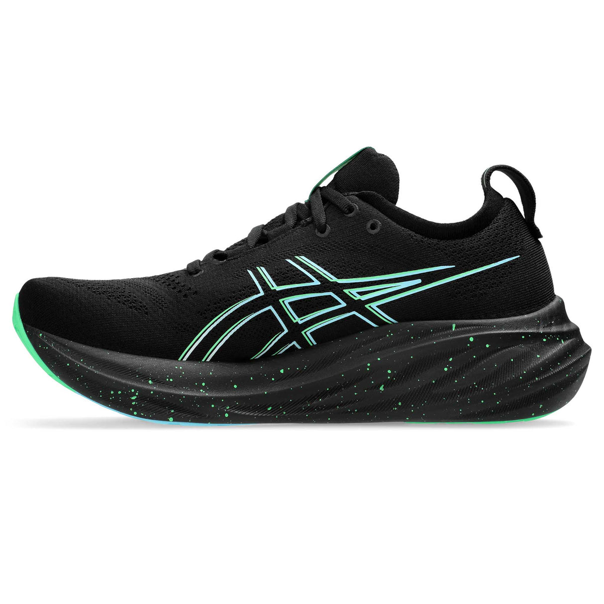 ASICS Gel Nimbus 26 chaussures de course à pied pour homme lateral  -Black / Soothing Sea