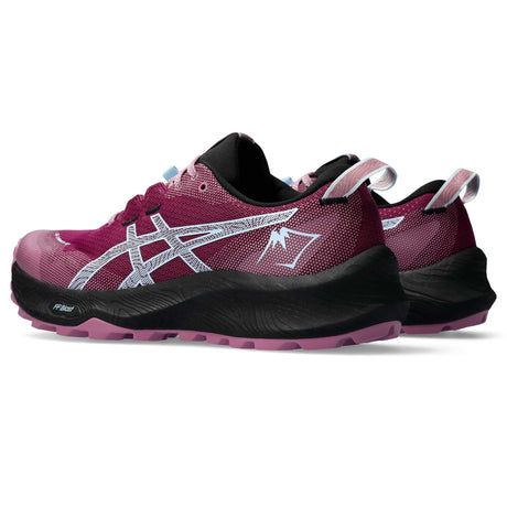 ASICS Gel-Trabuco 12 souliers de course sur sentier femme paire lateral- Blackberry / Light Blue