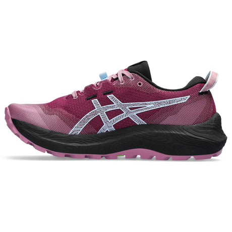 ASICS Gel-Trabuco 12 souliers de course sur sentier femme lateral- Blackberry / Light Blue