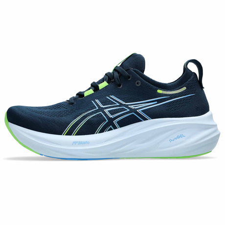 ASICS Gel Nimbus 26 chaussures de course à pied pour homme - French Blue / Electric Lime