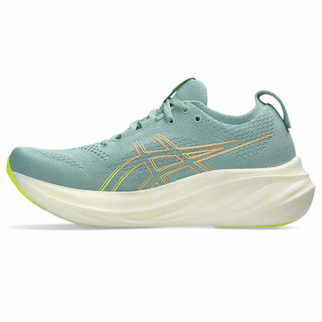 Asics Nimbus 26 Women's Running Shoes - Light Celadon / Safety Yellow