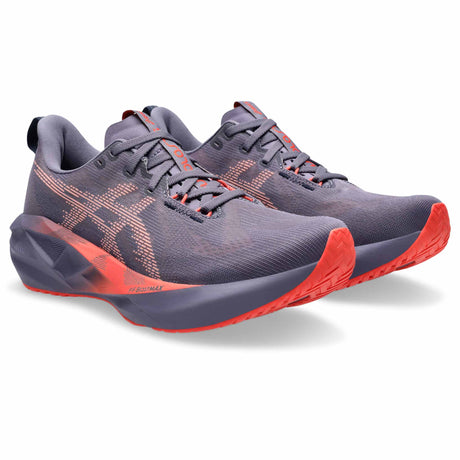 Asics Novablast 5 Men's Running Shoes - Greyish Purple / Coral Reef