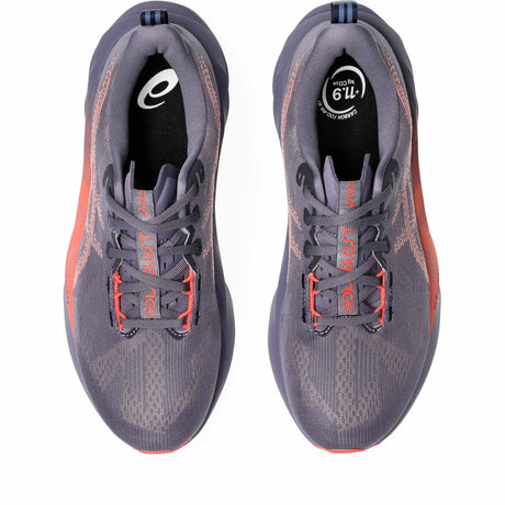 Asics Novablast 5 Men's Running Shoes - Greyish Purple / Coral Reef