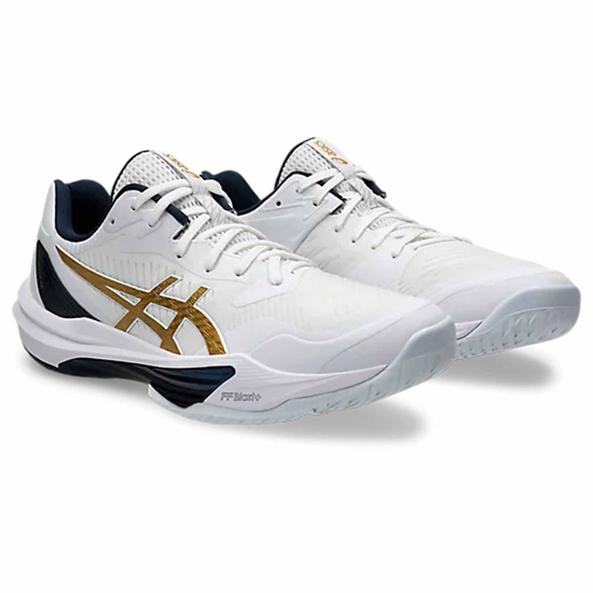 Asics Sky Elite FF 3 Men Volleyball Shoes - White / Pure Gold