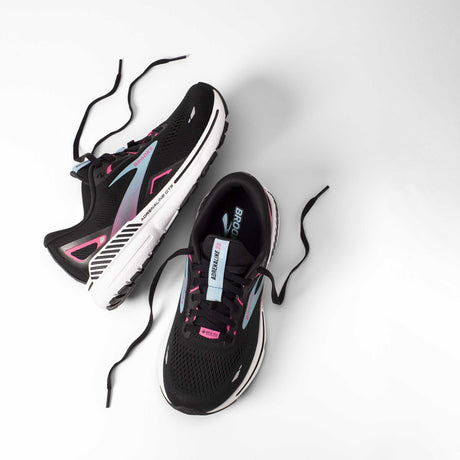 Brooks Adrenaline GTS 23 GTX chaussures de course femme -Black / Knockout Pink / Aqua