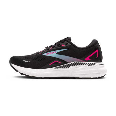 Brooks Adrenaline GTS 23 GTX chaussures de course femme lateral -Black / Knockout Pink / Aqua