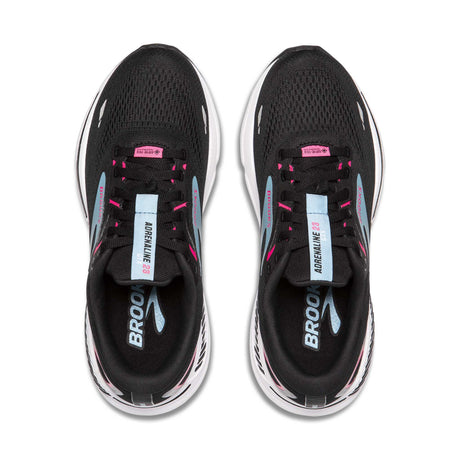 Brooks Adrenaline GTS 23 GTX chaussures de course femme empeigne -Black / Knockout Pink / Aqua