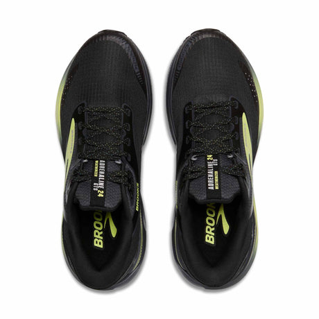 Brooks Adrenaline GTS 24 Weatherized chaussures de course homme empeigne - Black / Ebony / New Yellow