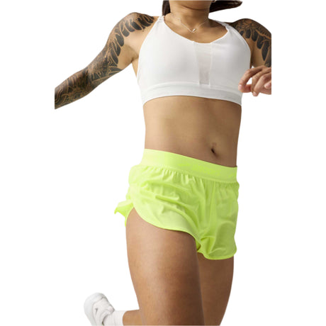 Brooks Breakaway short de course à pied 2,5 po femme live - Neo Yellow