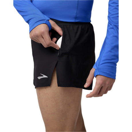 Brooks Breakaway 3-inch short de course à pied homme poche - Noir