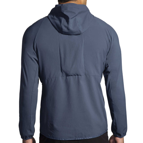 Brooks Canopy Jacket coupe-vent de course à pied homme dos live- Blue Slate