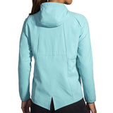 Brooks Canopy manteau coupe-vent de course à pied femme live  dos- Aqua