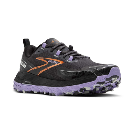 Souliers de trail Brooks Cascadia 18 pour femme pointe - Ebony / Sweet Lavender / Copper