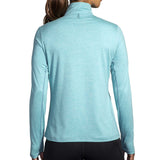 Brooks Dash 1/2 Zip 2.0 chandail de course à pied femme dos -Htr / Aqua