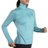 Brooks Dash 1/2 Zip 2.0 chandail de course à pied femme -Htr / Aqua