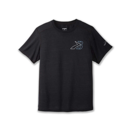 Brooks Distance t-shirt de course à pied à manches courtes 3.0 homme -Black / Brooks Outline