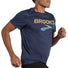 Brooks Distance t-shirt de course à pied à manches courtes 3.0 homme live - Blue Slate / BR Logo