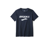 Brooks Distance Short Sleeve 3.0 toshirt homme -Blue Slate / Brooks Logo