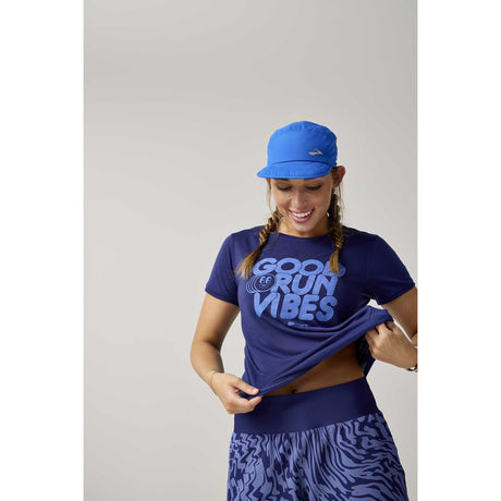 Brooks Distance 3.0 t-shirt de course à manches courtes femme live - Midnight / Good Run Vibes