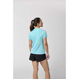 Brooks Distance 3.0 t-shirt de course à manches courtes femme dos- Strobe Blue / Good Run Vibes