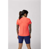 Brooks Distance 3.0 t-shirt de course à manches courtes femme dos -Neo Cayenne / Good Run Vibes