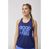 Brooks Distance 3.0 tank top course femme live -Midnight / Good Run Vibes