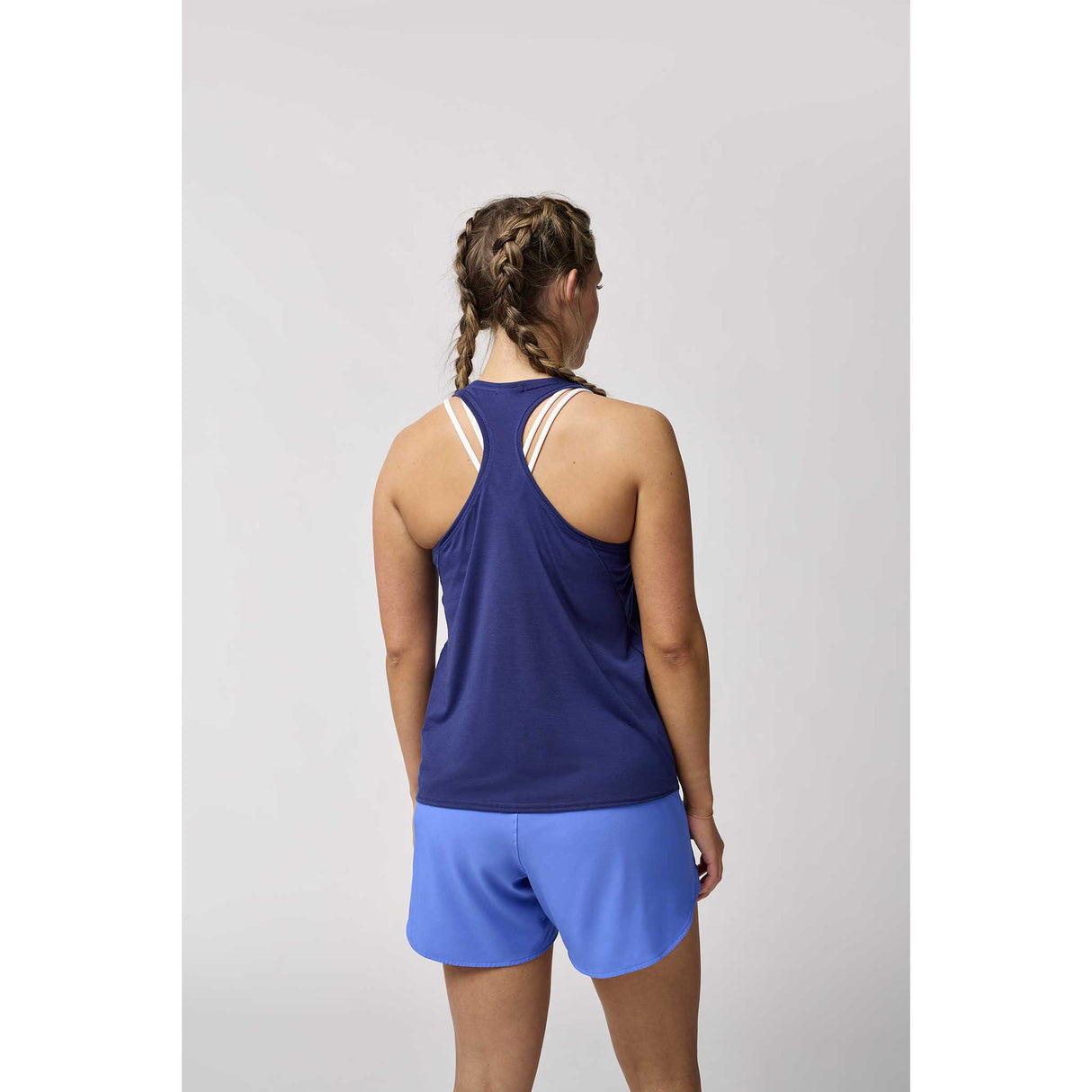 Brooks Distance 3.0 tank top course femme dos -Midnight / Good Run Vibes