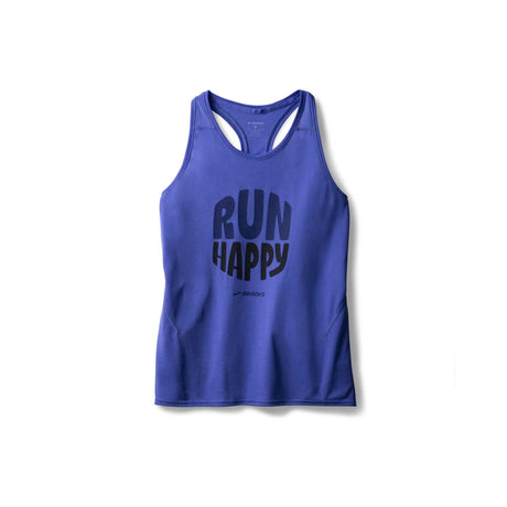 Brooks Distance 3.0 tank top course femme - Bluebell / Run Happy