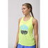 Brooks Distance 3.0 tank top course femme face - Neo Yellow / Run Happy