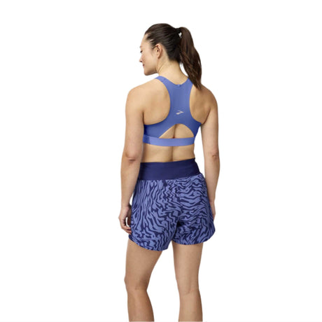 Brooks Drive 3 Pocket Run Bra dos live- Bluebell