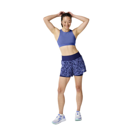 Brooks Drive 3 Pocket Run Bra action - Bluebell