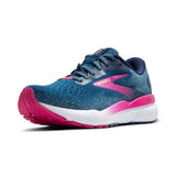 Brooks Ghost 16 GTX chaussures de course femme pointe - Moroccan Blue / Pink / Yellow