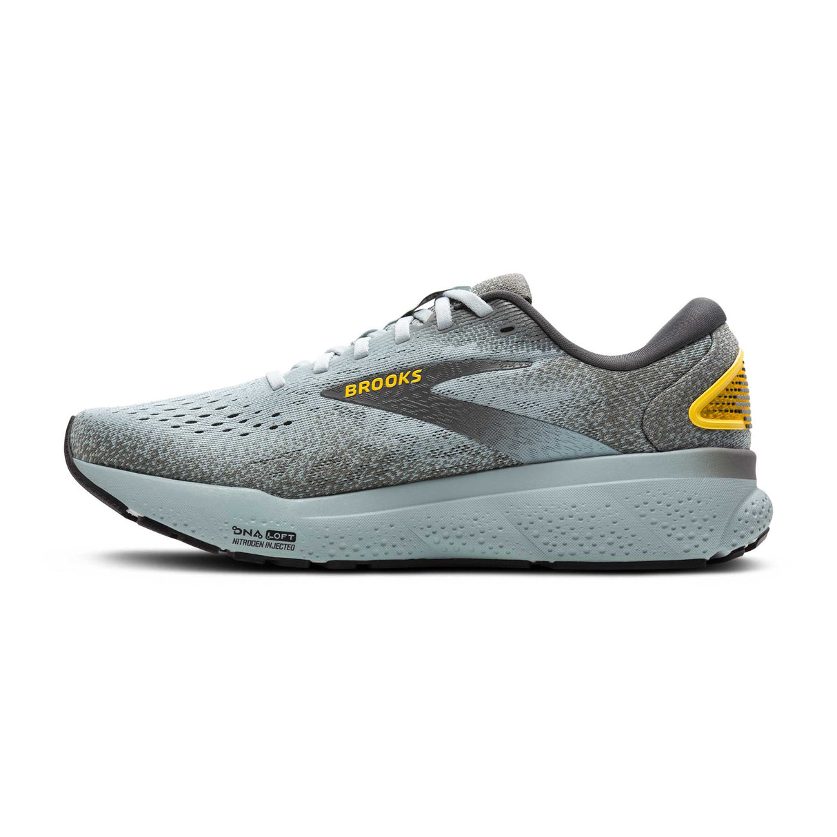 Brooks Ghost 16 souliers de course homme lateral - Cloud/Grey/Gold