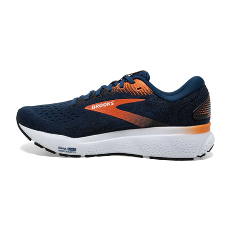 Brooks Ghost 16 souliers de course homme lateral - Blue Opal / Black / Nasturtium