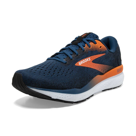 Brooks Ghost 16 souliers de course homme pointe gauche - Blue Opal / Black / Nasturtium