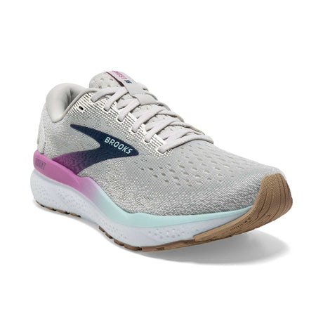 Brooks Ghost 16 souliers de course femme pointe - White / Grey / Estate Blue