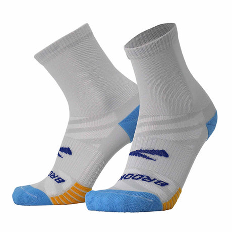 Brooks Ghost Crew 2-pack chaussettes de course à pied unisexes - Light Grey / Blue