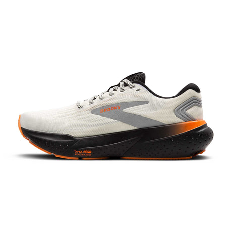 Brooks Glycerin 21 souliers de course homme lateral - Ecru / Orange / Black