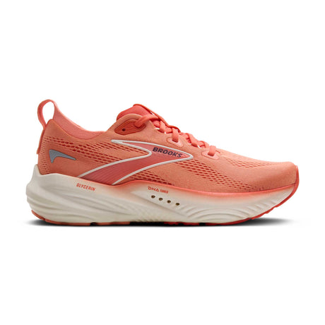 Brooks Glycerin 22 souliers de course femme - Desert Flower / Hot Coral / Milk