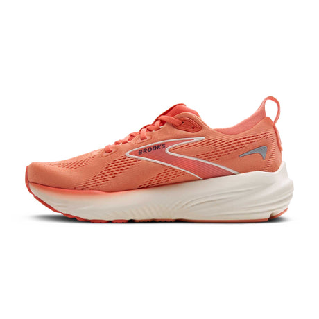 Brooks Glycerin 22 souliers de course femme lateral - Desert Flower / Hot Coral / Milk