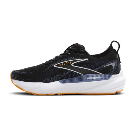 Brooks Glycerin GTS 22 souliers de course homme lateral - Black / Country Blue / Orange Pop