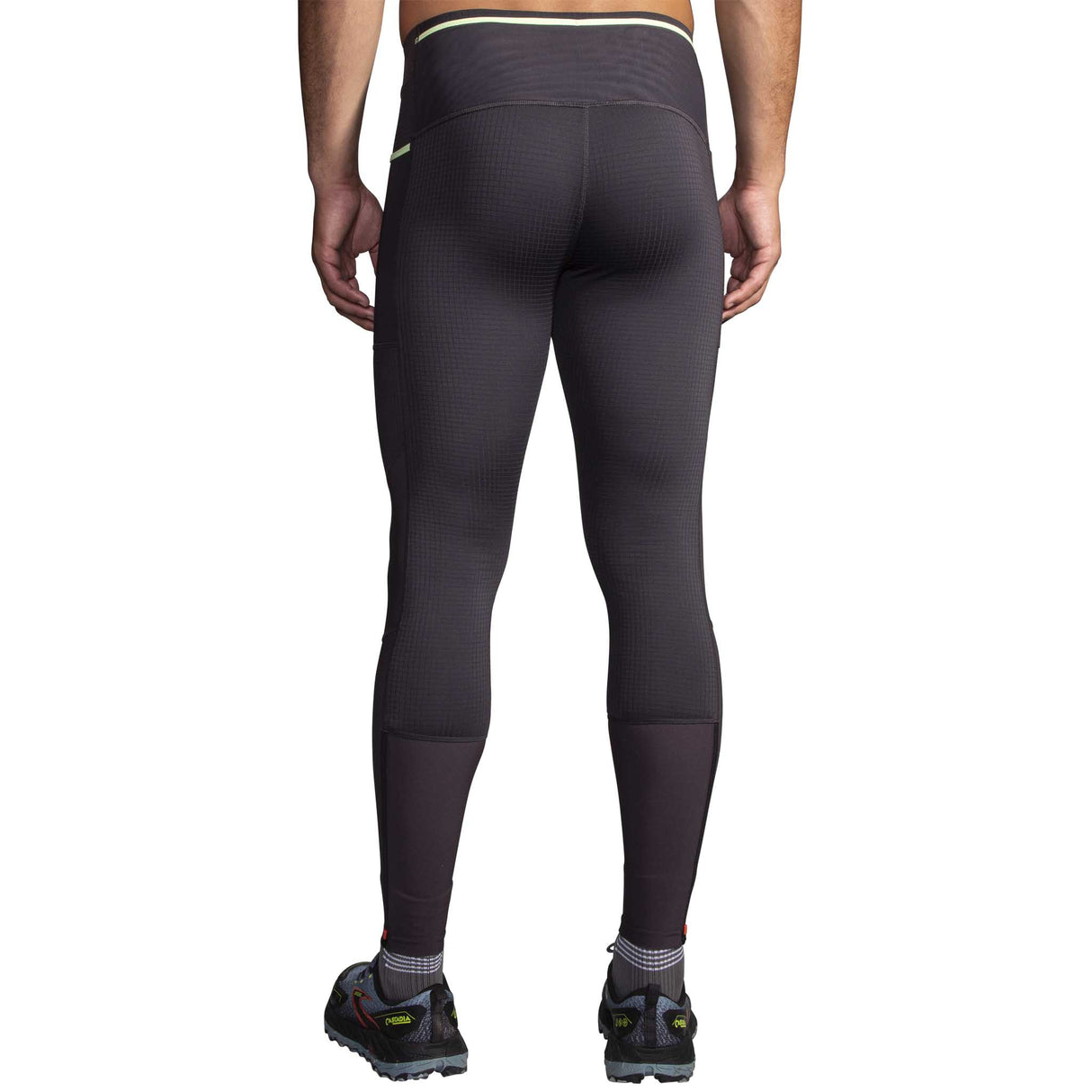 Brooks High Point leggings de course à pied homme live dos - Phantom Grey