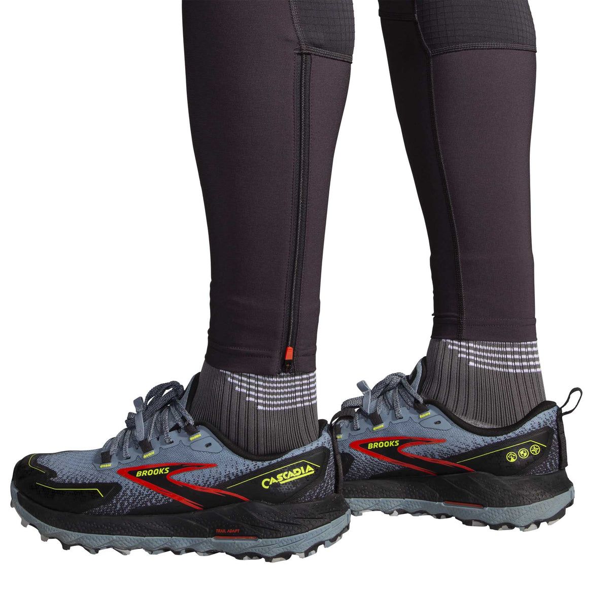 Brooks High Point leggings de course à pied homme jambe - Phantom Grey